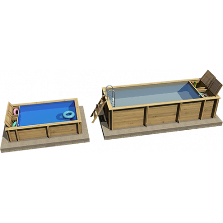 Piscine Bois Rectangle Pool'n Box 500x200cm